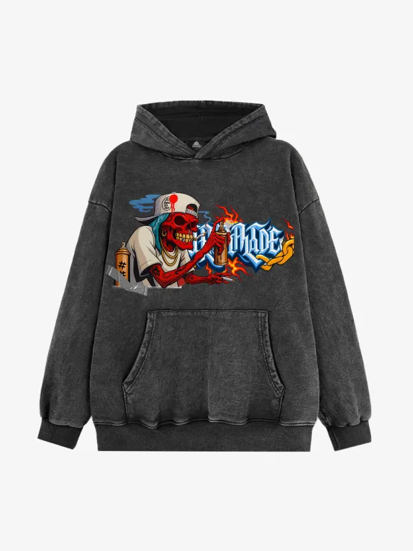 Street Graffiti Skull Spitfire Hoodie sold by Thesupermade