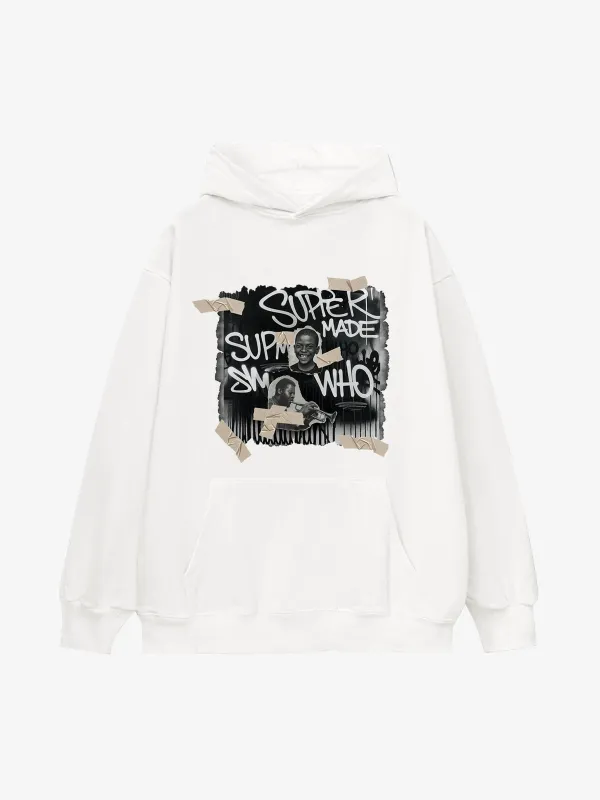 Streetwear Graffiti Font Character Print Hoodie sold by Thesupermade