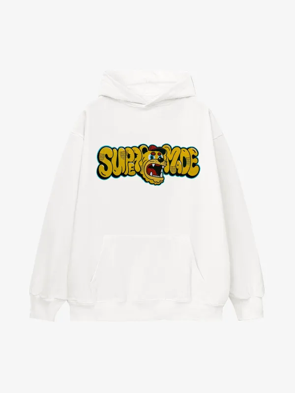 Street-Cool Tiger Head Graffiti Hoodie sold by Thesupermade