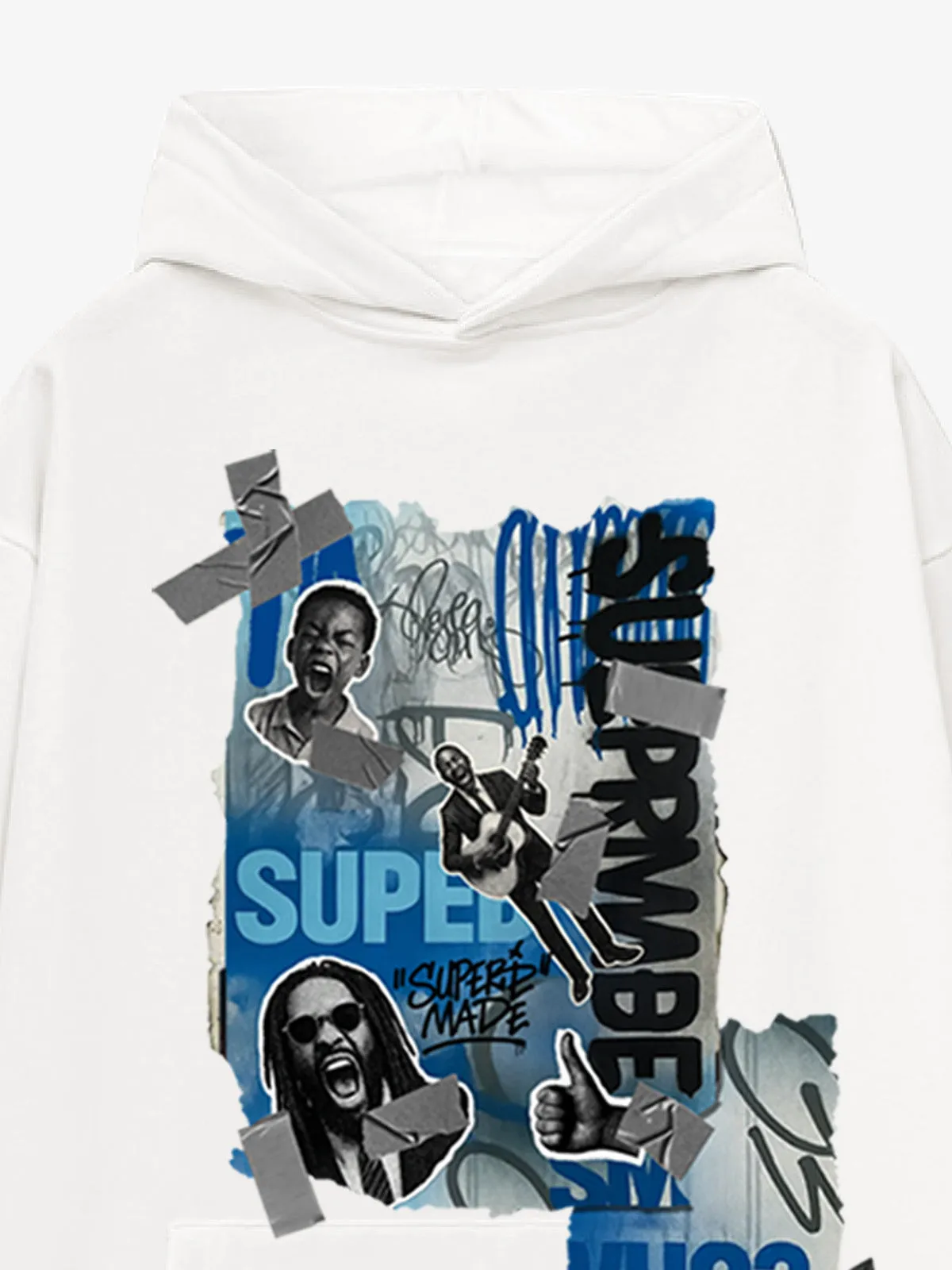 Supermade Graffiti Retro Hip-hop Sticker Effect Hoodie sold by Thesupermade product image thumbnail 4