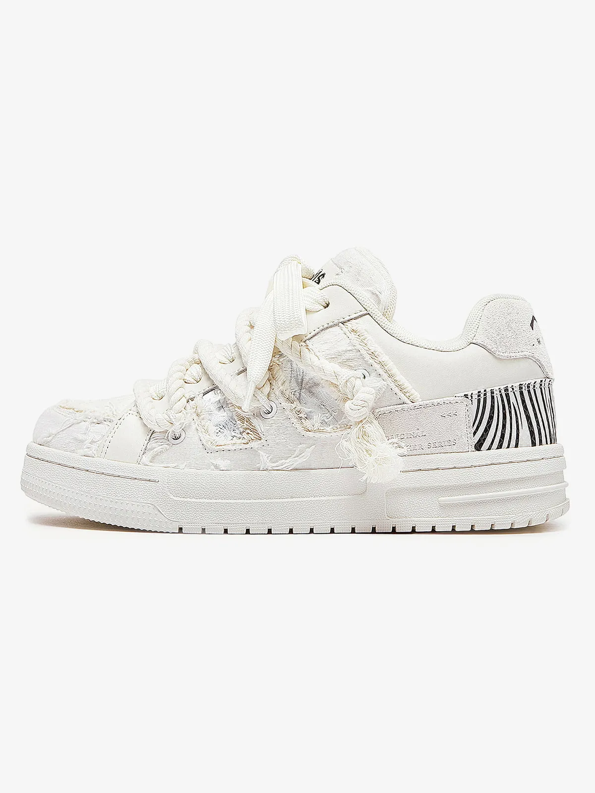 Street Contrast Color Zebra-Print Chunky Sneakers sold by Thesupermade product image thumbnail 2