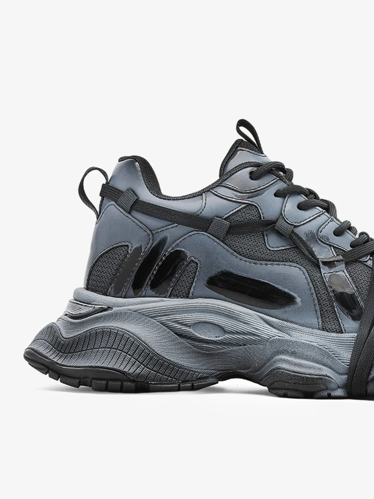 Cyberpunk Glossy Panel Techwear Chunky Sneakers - 2525 sold by Thesupermade product image thumbnail 5