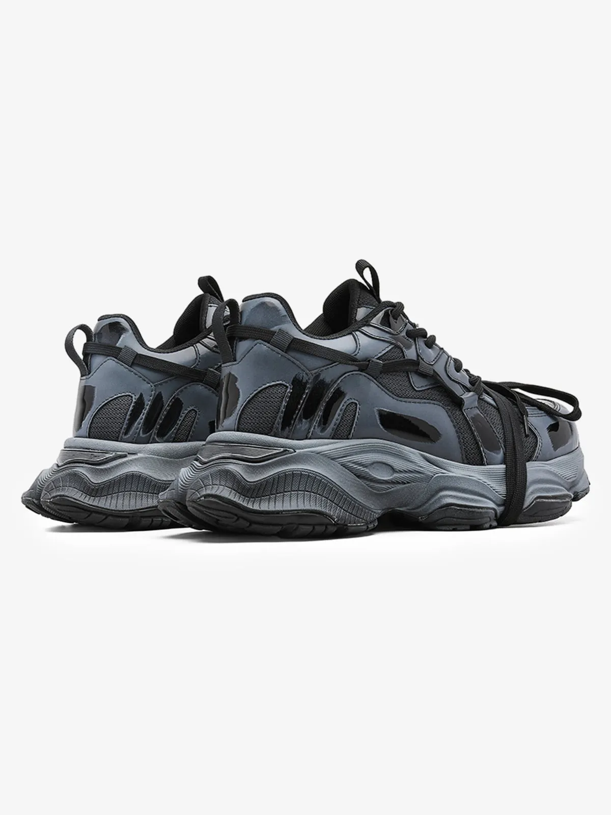 Cyberpunk Glossy Panel Techwear Chunky Sneakers - 2525 sold by Thesupermade product image thumbnail 4