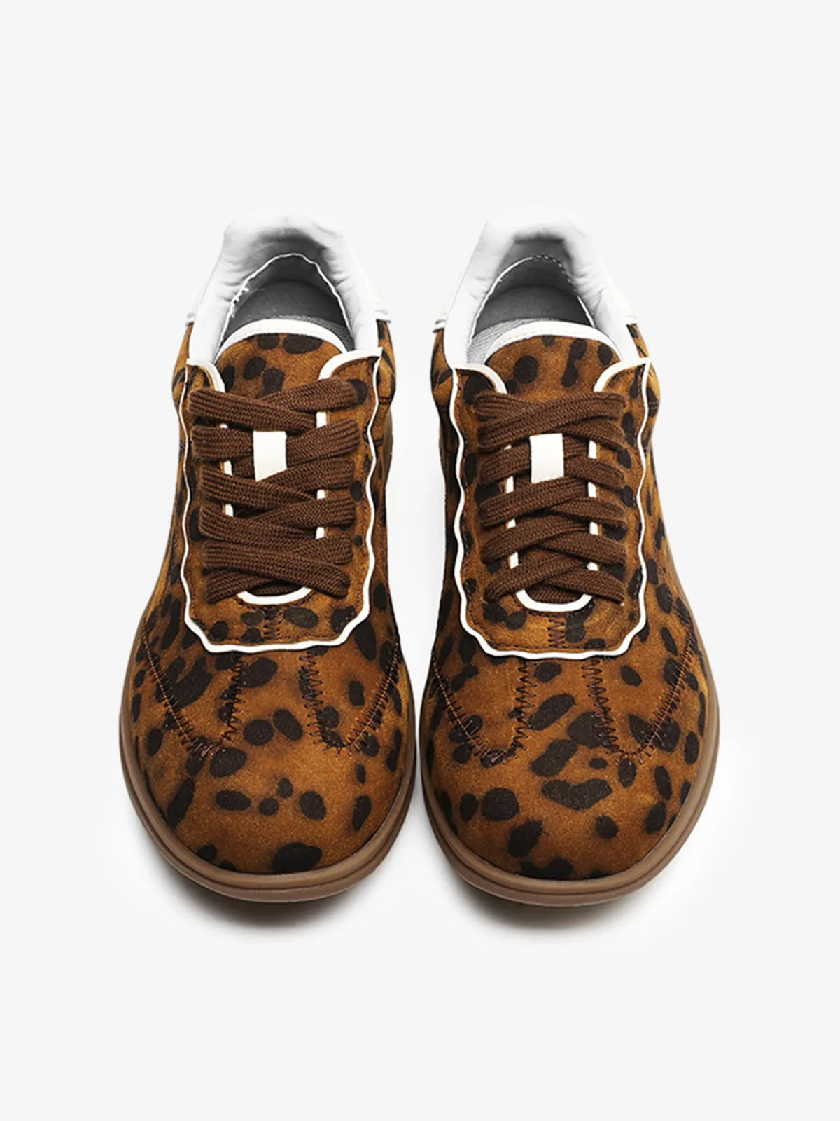 Retro Leopard Print Suede Racing Sneakers sold by Thesupermade product image thumbnail 4