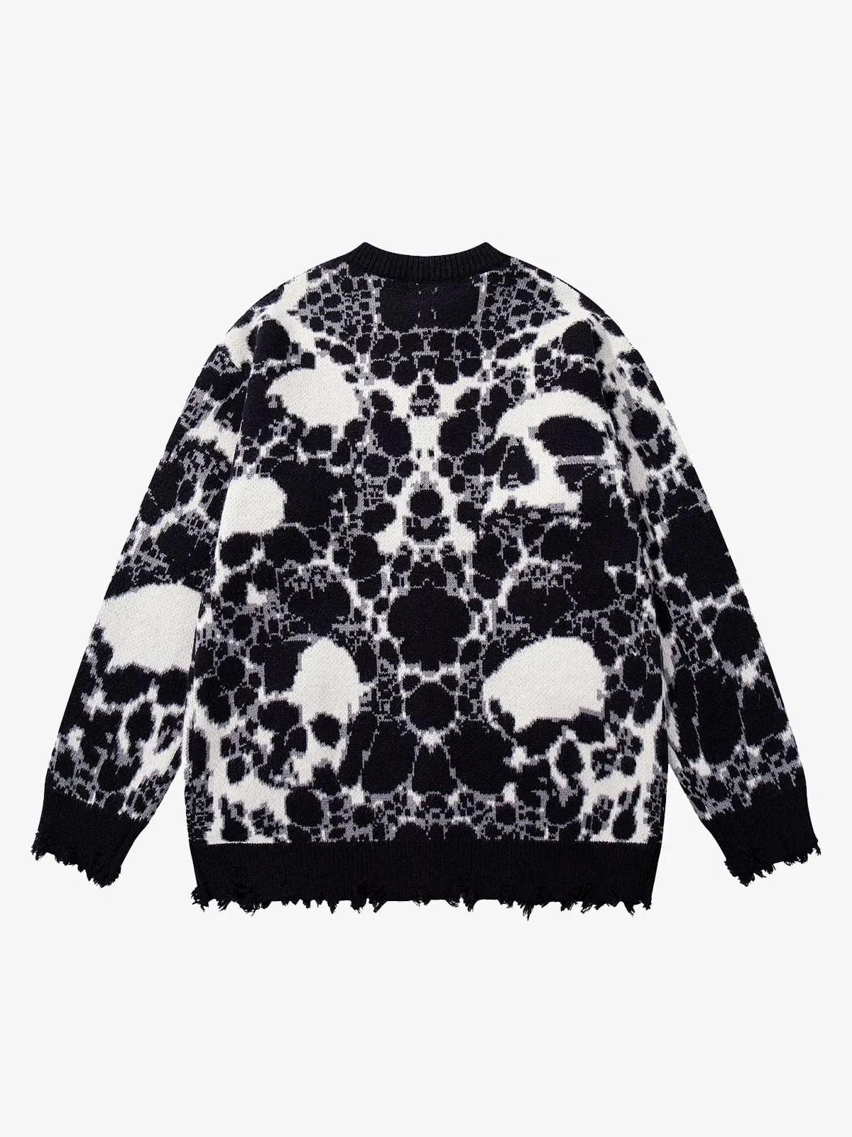 Vintage Skull Leopard Jacquard Knitted Cardigan sold by Thesupermade product image thumbnail 4