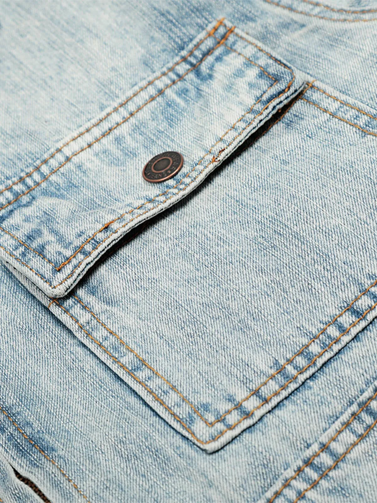 Vintage Light Wash Workwear Denim Jacket sold by Thesupermade product image thumbnail 3