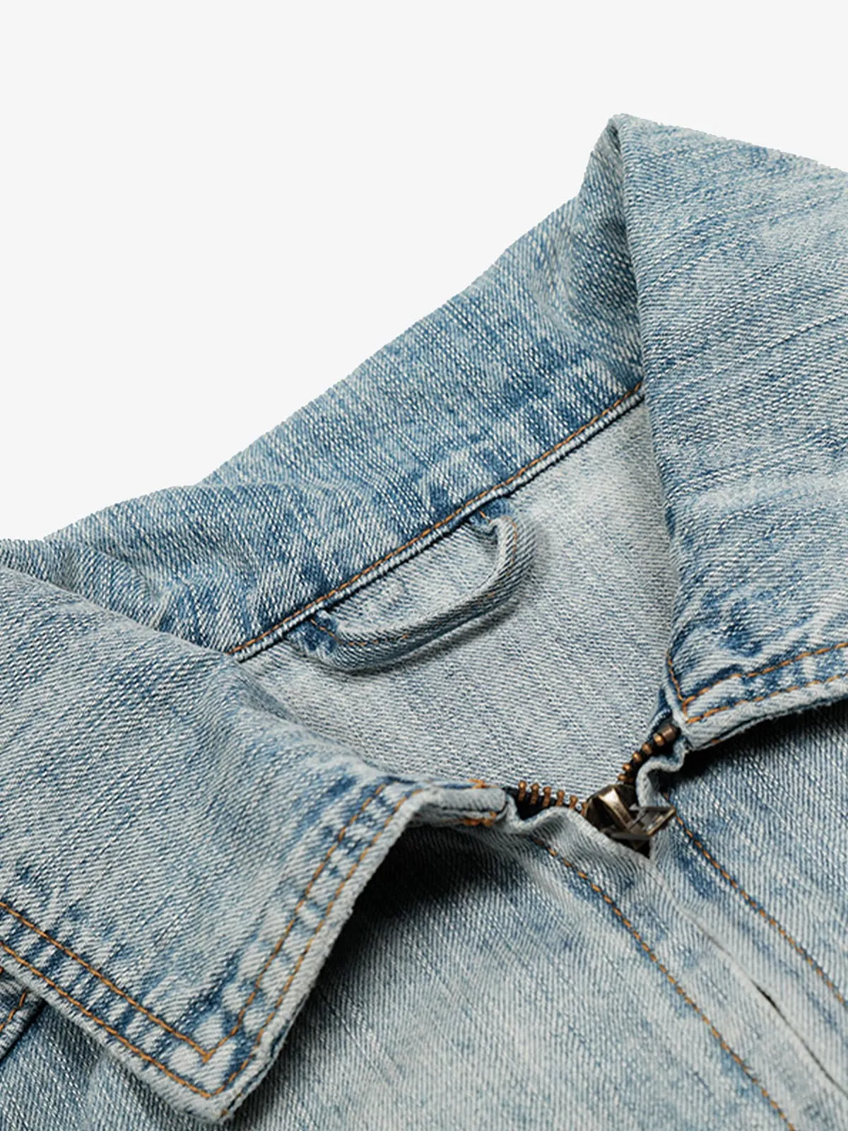 Vintage Light Wash Workwear Denim Jacket sold by Thesupermade product image thumbnail 4