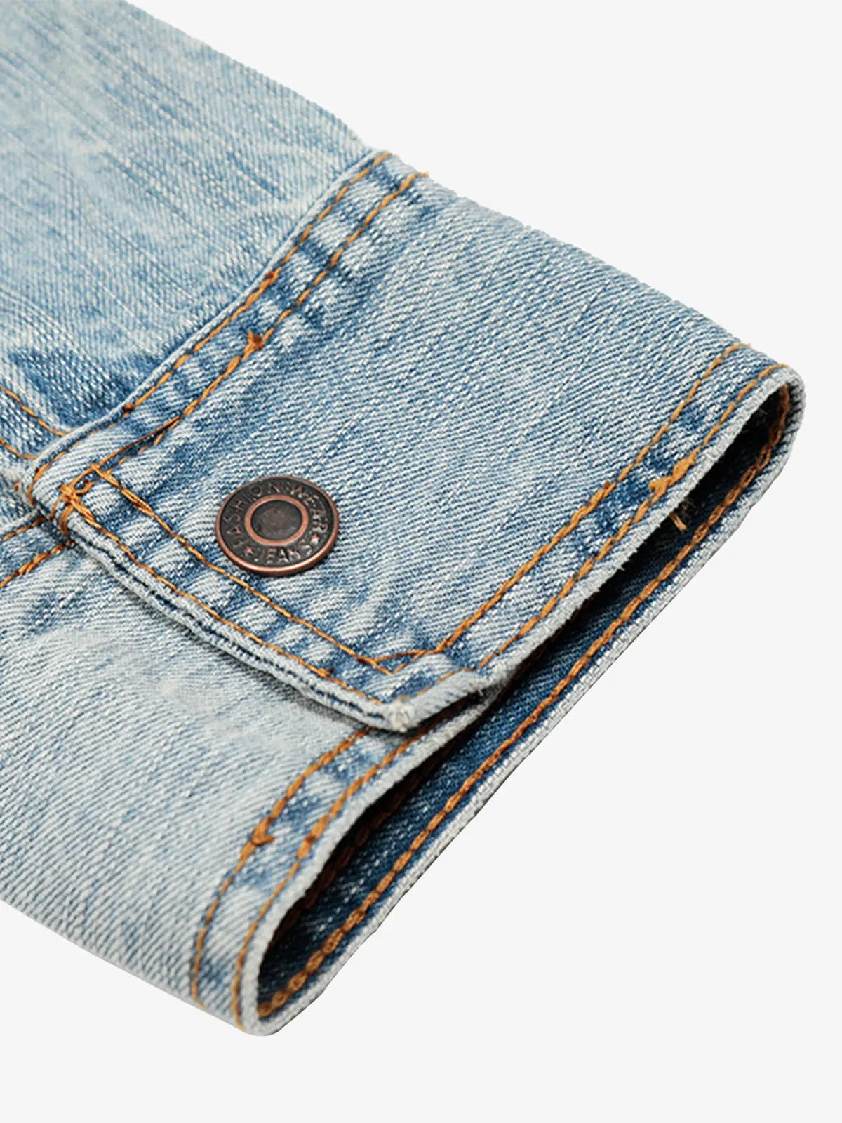 Vintage Light Wash Workwear Denim Jacket sold by Thesupermade product image thumbnail 5