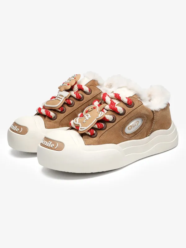 Street Chunky Velvet-Lined Canvas Sneakers sold by Thesupermade