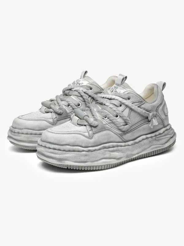 Deconstructed Distressed Chunky Street Sneakers - 2521 sold by Thesupermade