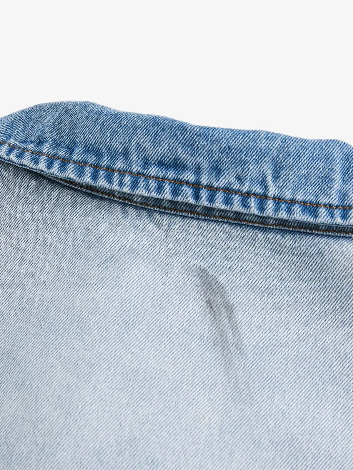 Denim Gradient-Dyed Floral Embroidered Jacket sold by Thesupermade product image thumbnail 4