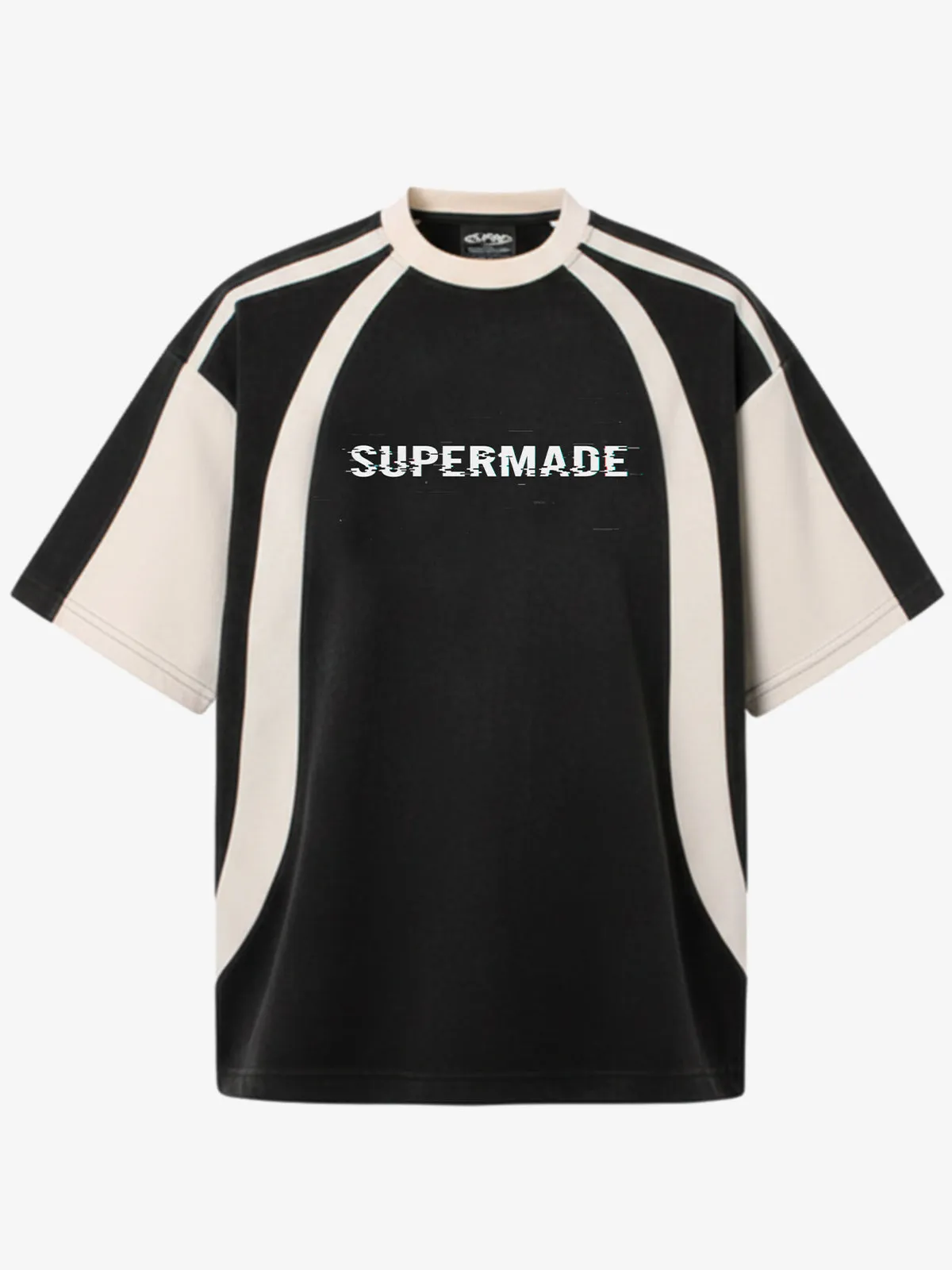 Horizontal Glitch Art Deconstruction Contrast Color Stitching Print T-shirt sold by Thesupermade