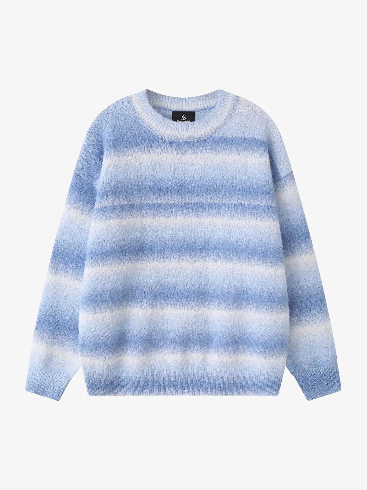 Retro Gradient Stripe Jacquard Sweater sold by Thesupermade