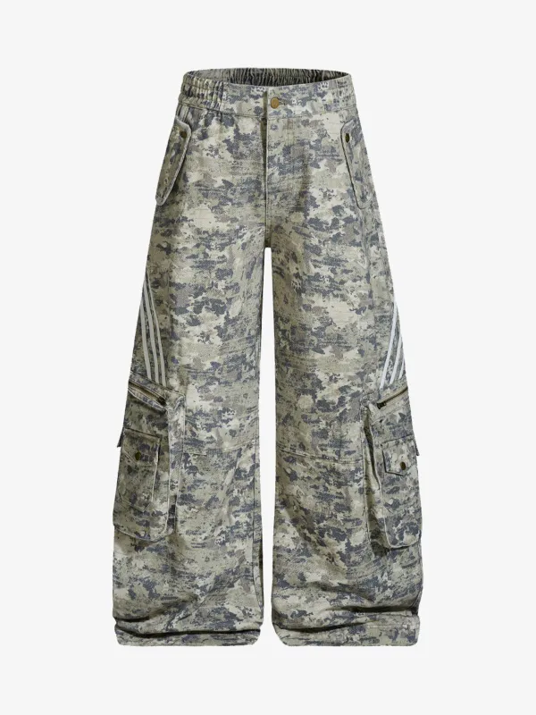 Street Camo Multi-Pocket Workwear Scimitar Pants - 2516 sold by Thesupermade