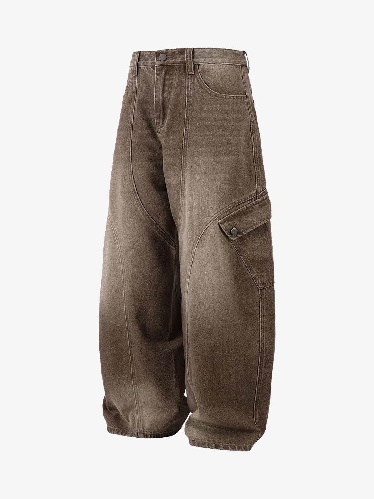 Vintage Washed Workwear Barrel Jeans sold by Thesupermade product image thumbnail 3