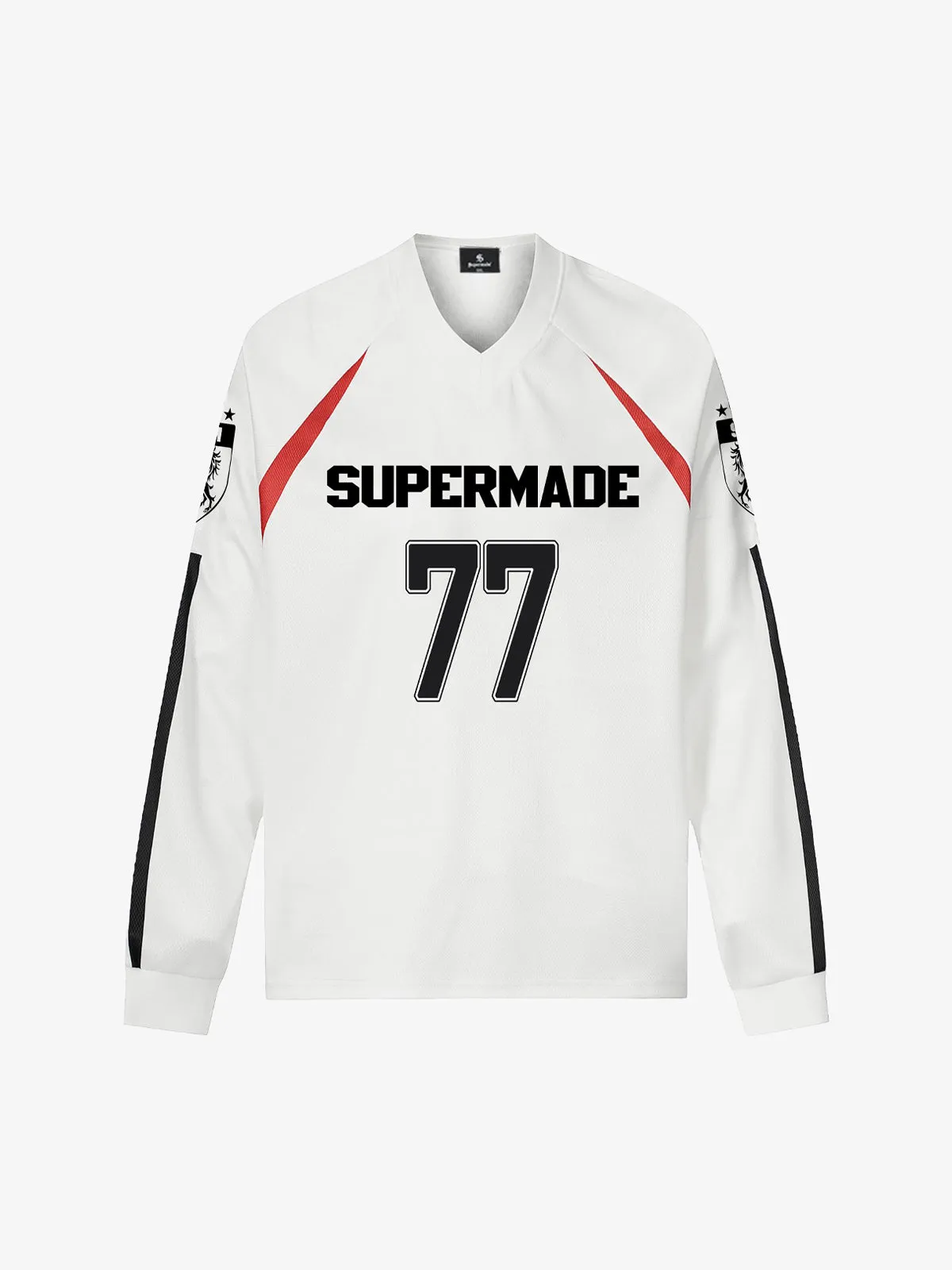 Street Jersey 77 Digital Print Striped Long Sleeve T-Shirt sold by Thesupermade product image thumbnail 2