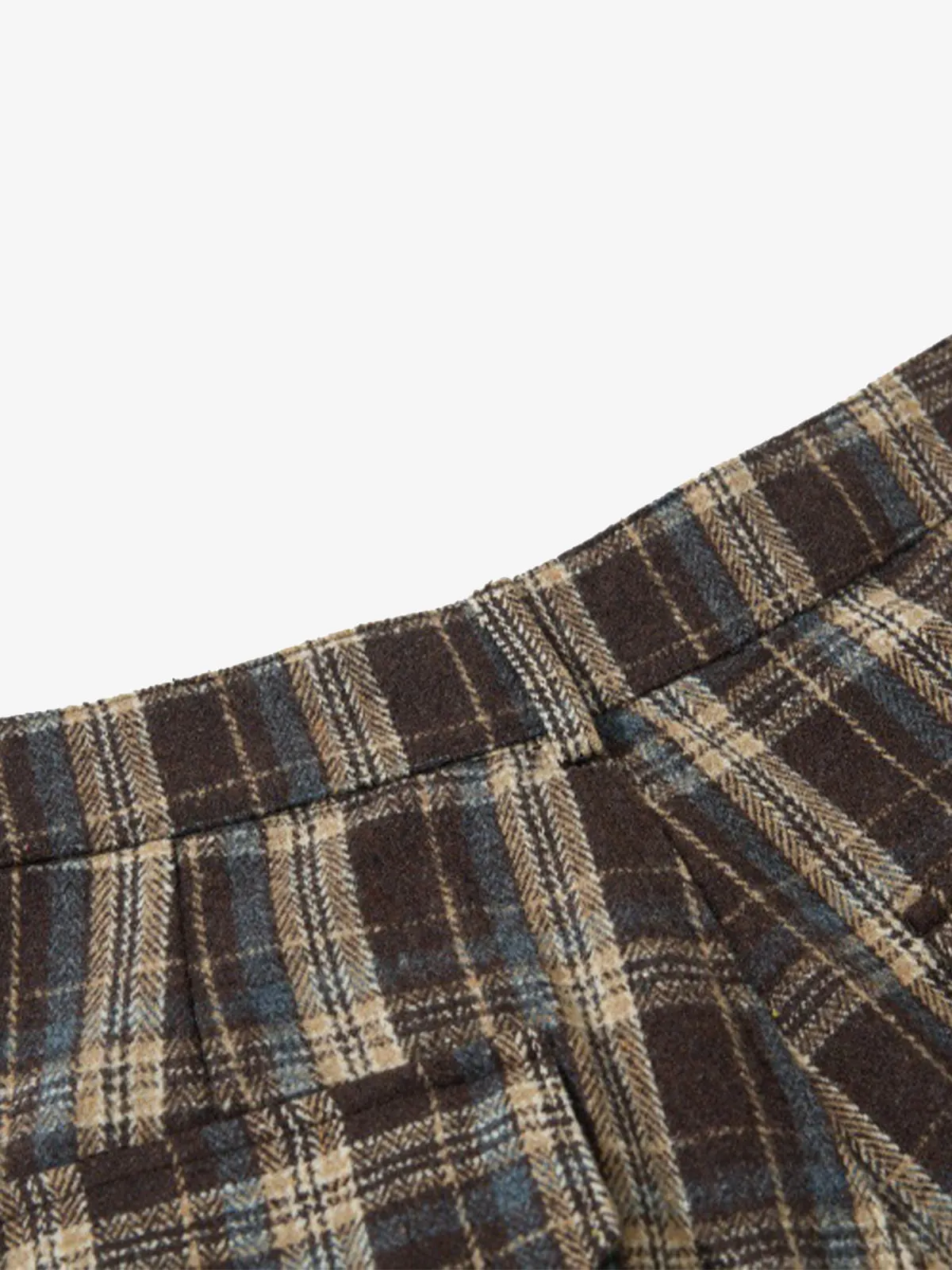 Vintage Plaid Pleated Multi-Pocket Cargo Casual Pants - 2524 sold by Thesupermade product image thumbnail 5