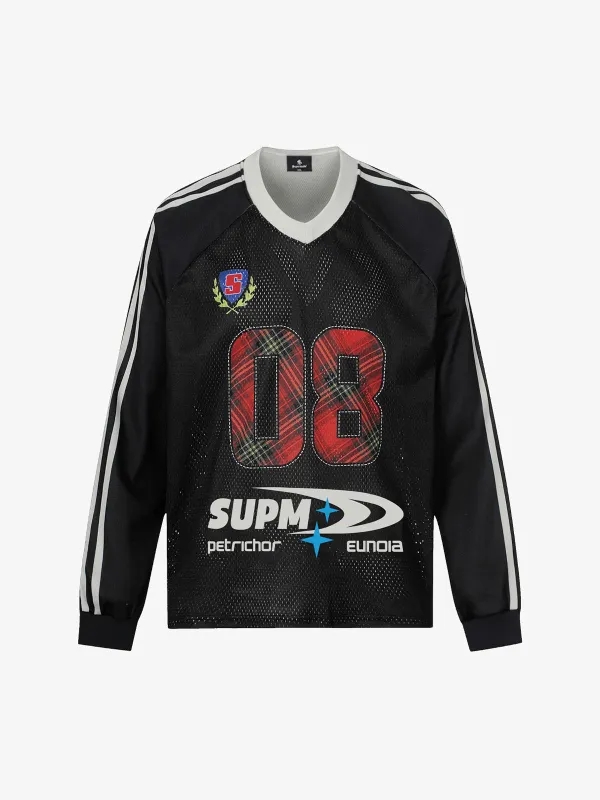 Street Jersey Colorblocked Digital Embroidered Long-Sleeve T-Shirt sold by Thesupermade