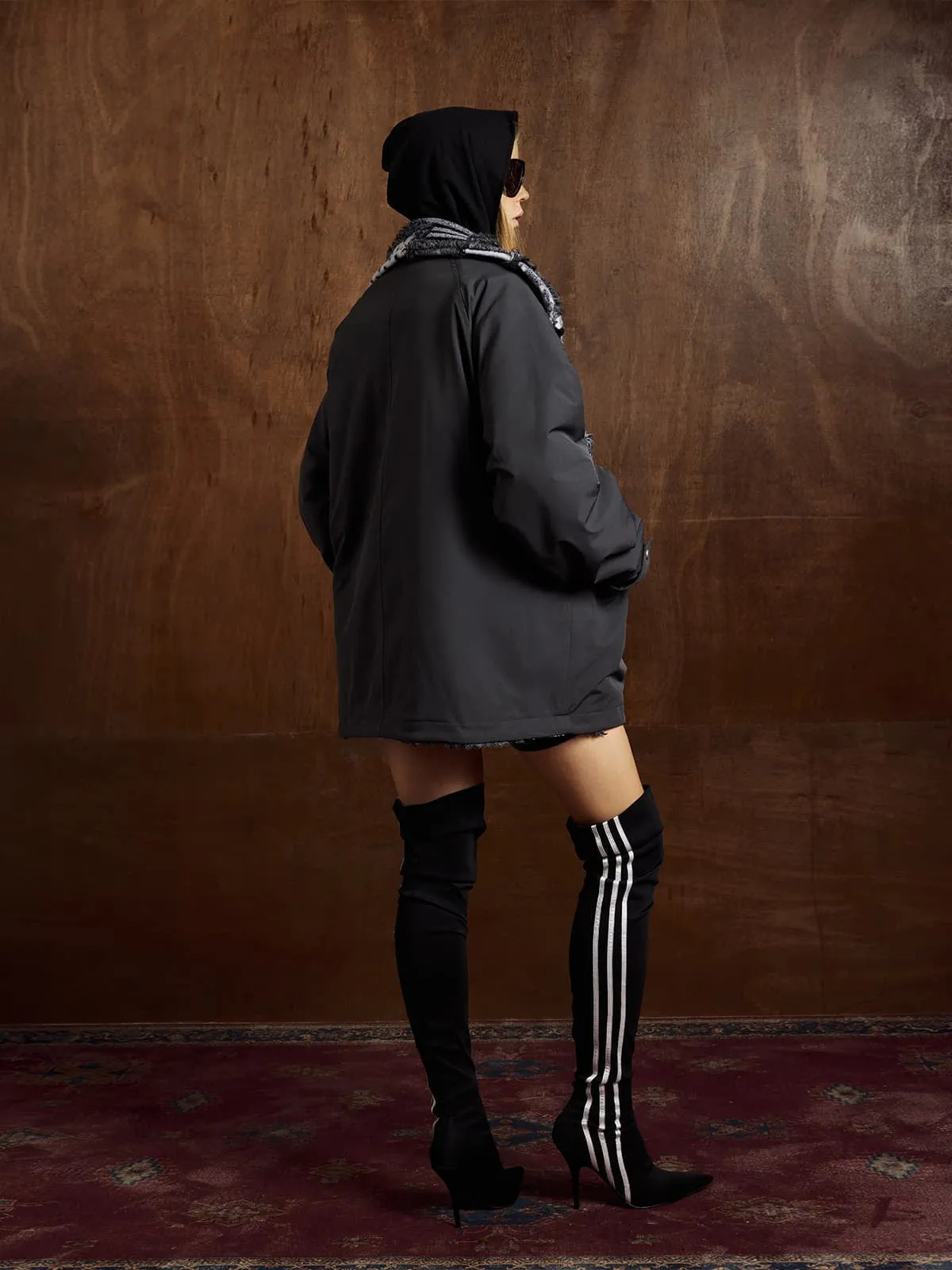 Vintage Plaid Polka Dot Reversible Sherpa Cotton Jacket sold by Thesupermade product image thumbnail 5