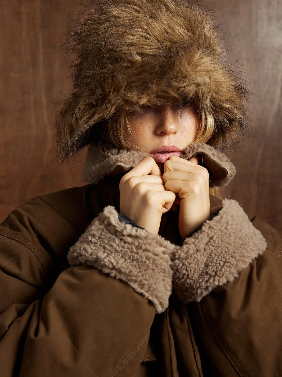 Vintage Workwear Patch Lamb Fleece Long Parka Jacket sold by Thesupermade product image thumbnail 4