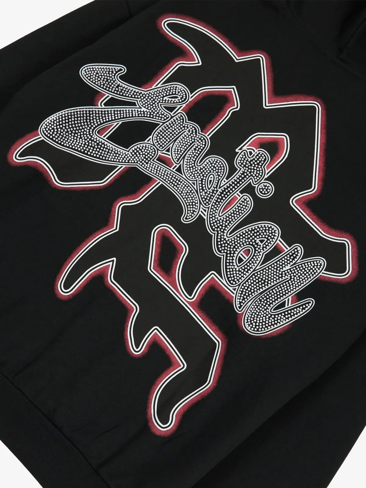 Retro Hip-Hop Cupid Rhinestone Zip Up Hoodie sold by Thesupermade product image thumbnail 4