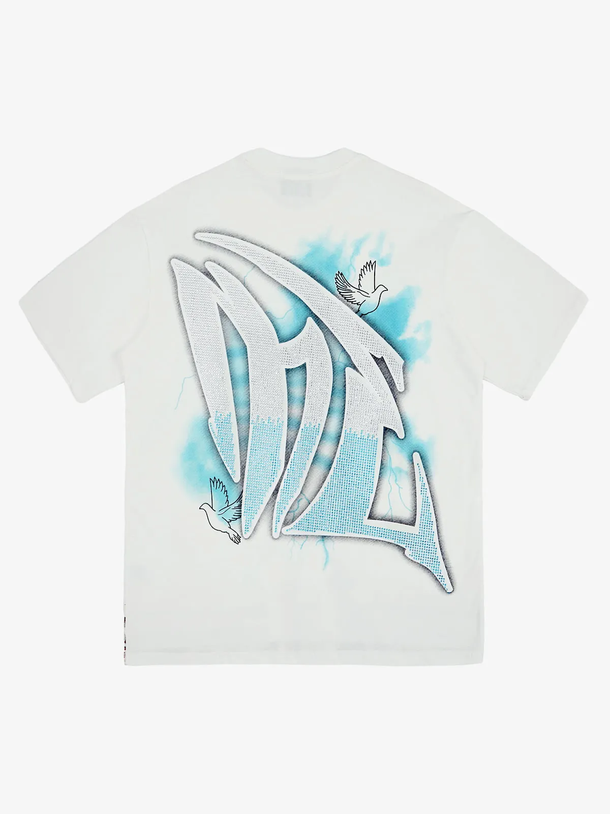 Retro Street Peace Dove Angel Rhinestone T-Shirt sold by Thesupermade product image thumbnail 2