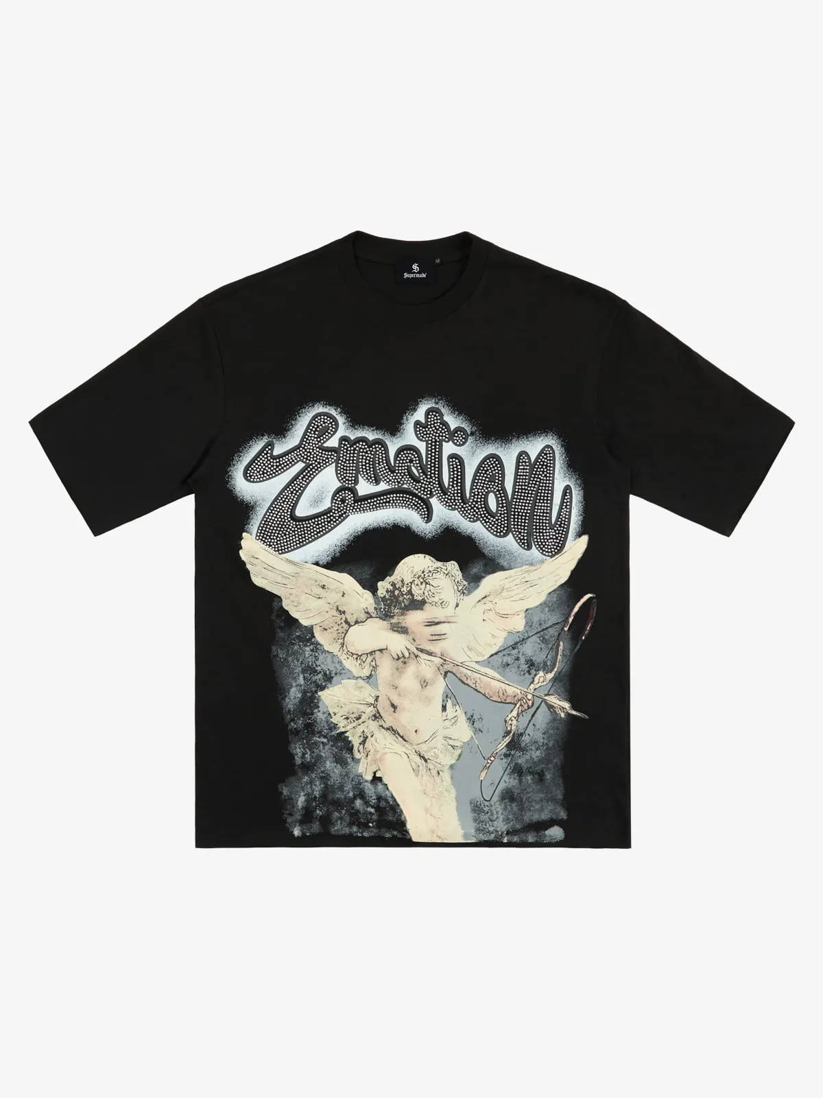 Retro Cupid Rhinestone Graphic T-Shirt sold by Thesupermade