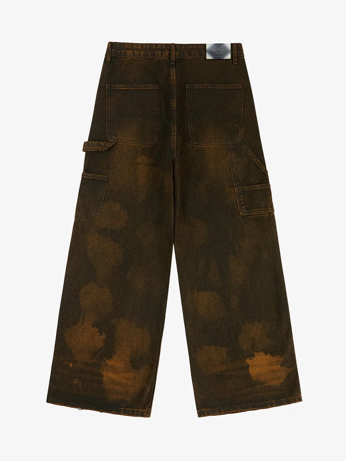 Vintage Mud-Dyed Wash Deconstructed Patchwork Jeans sold by Thesupermade product image thumbnail 2