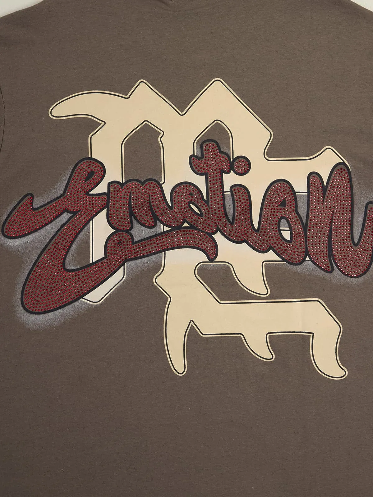 Retro Blindfold Angel Rhinestone Letter Graphic T-Shirt sold by Thesupermade product image thumbnail 5