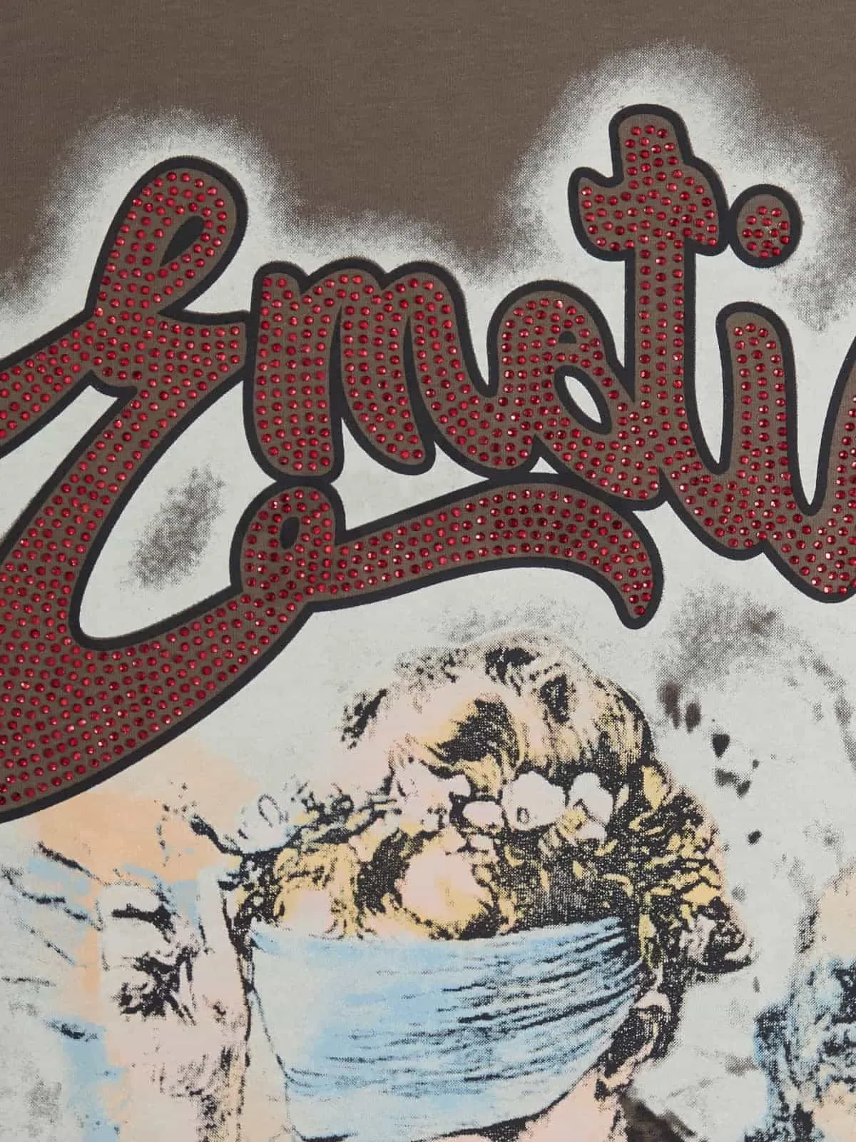 Retro Blindfold Angel Rhinestone Letter Graphic T-Shirt sold by Thesupermade product image thumbnail 4