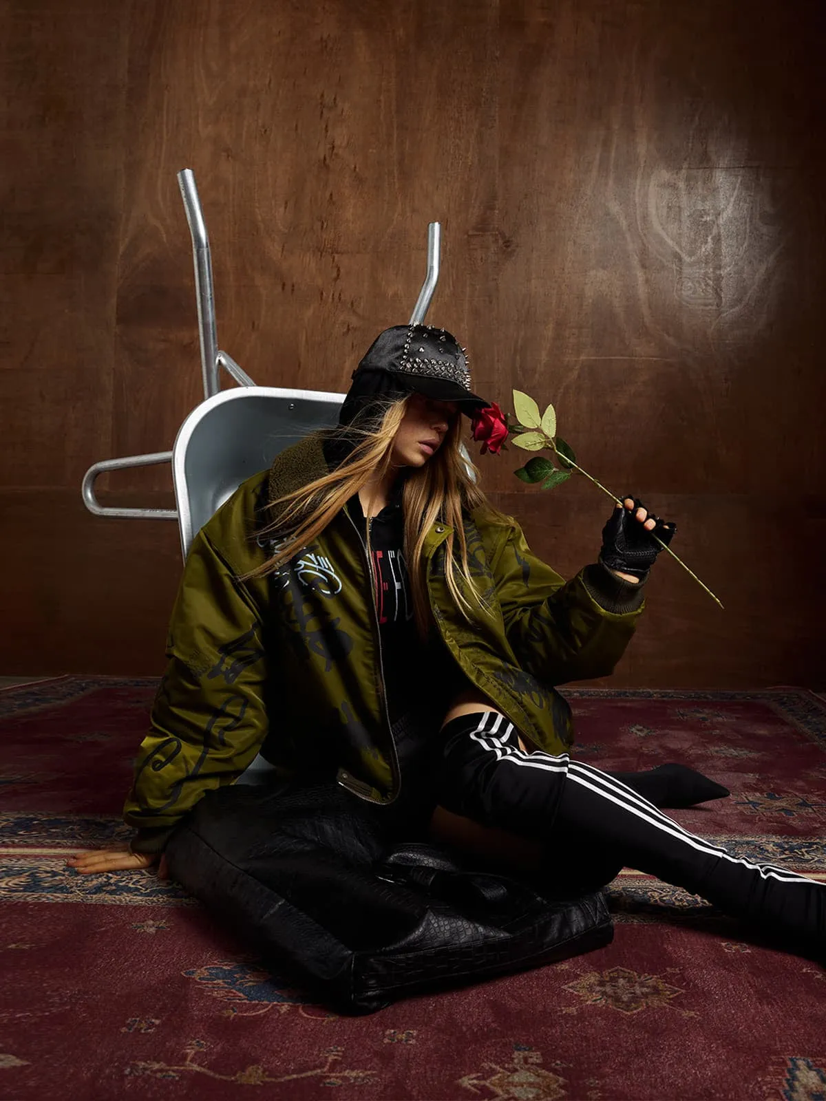 Street Graffiti Lamb Collar Flight Cotton Jacket sold by Thesupermade product image thumbnail 4