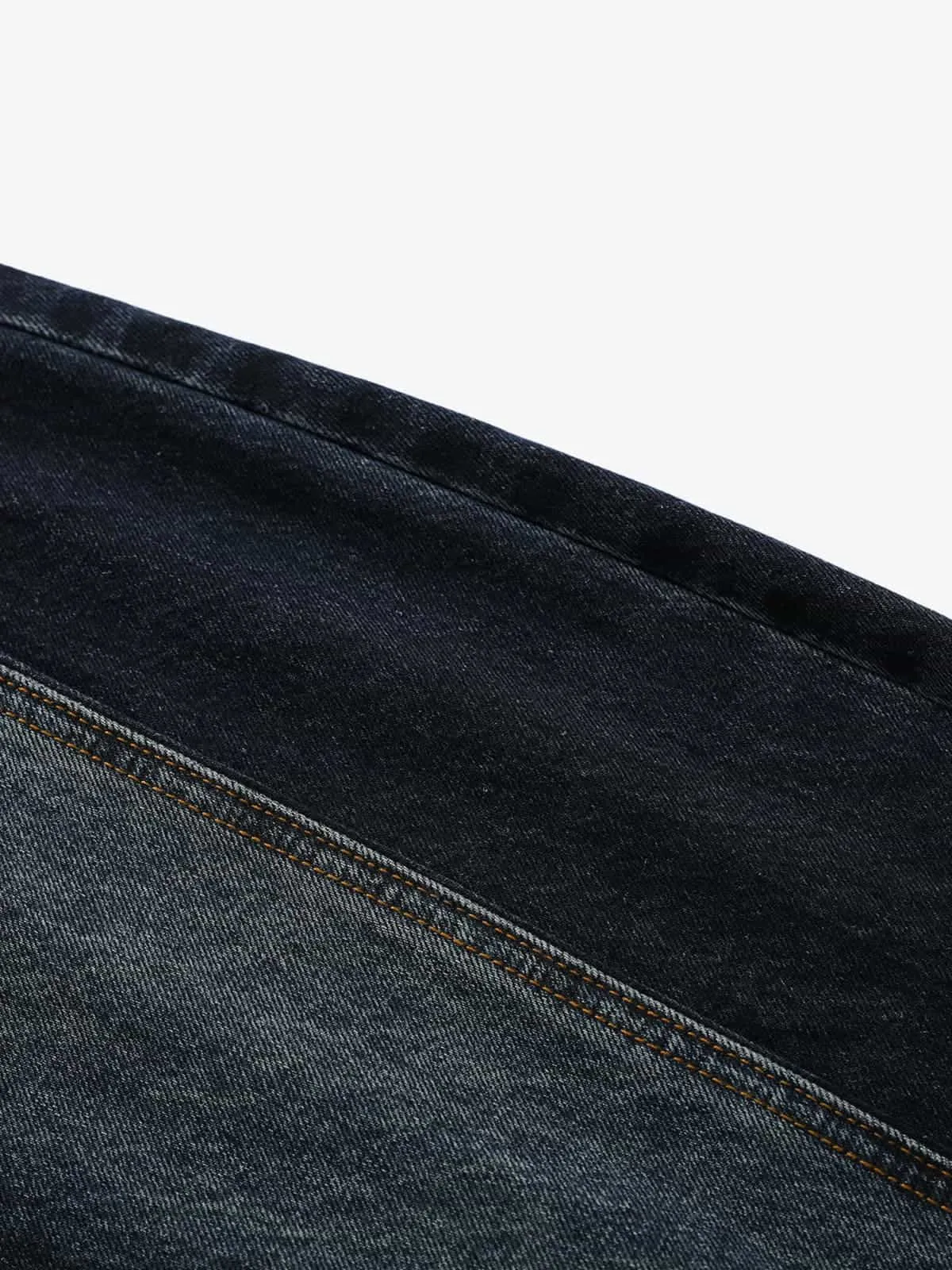 Vintage Washed Wide-Leg Double Seam Distressed Barrel Jeans sold by Thesupermade product image thumbnail 4