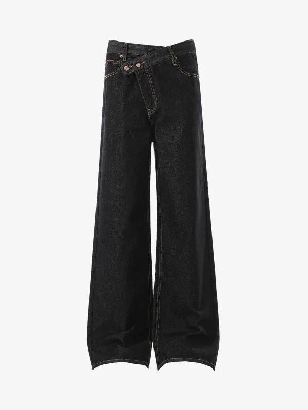 Vintage Irregular Cut Scimitar Embroidered Jeans sold by Thesupermade