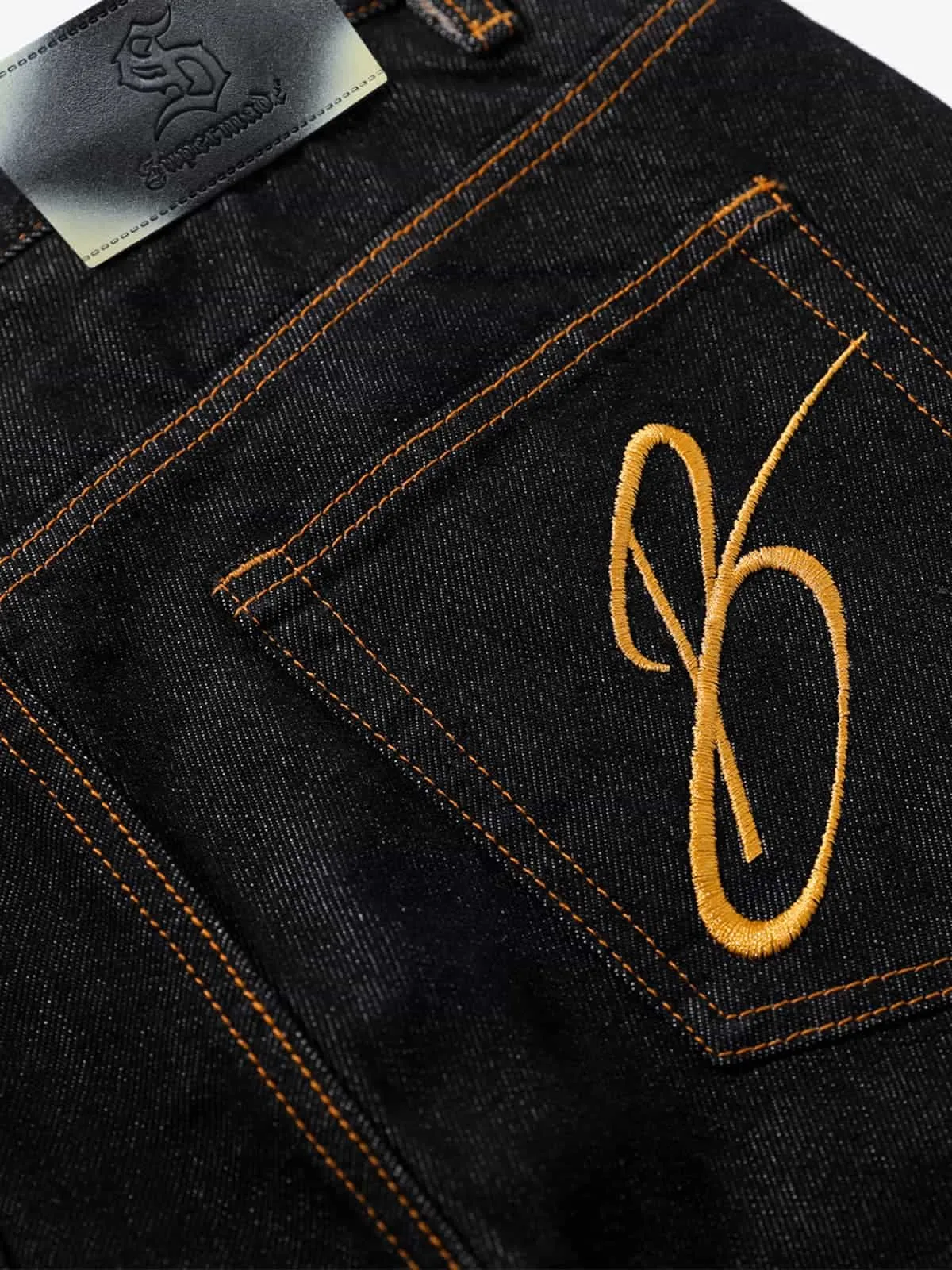 Vintage Irregular Cut Scimitar Embroidered Jeans sold by Thesupermade product image thumbnail 5