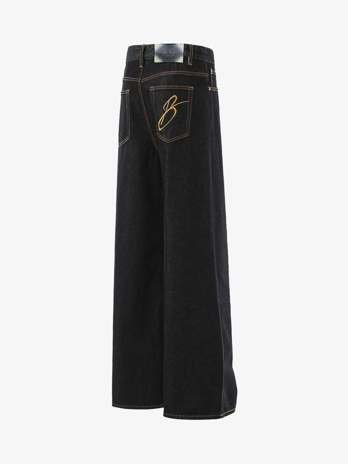 Vintage Irregular Cut Scimitar Embroidered Jeans sold by Thesupermade product image thumbnail 2