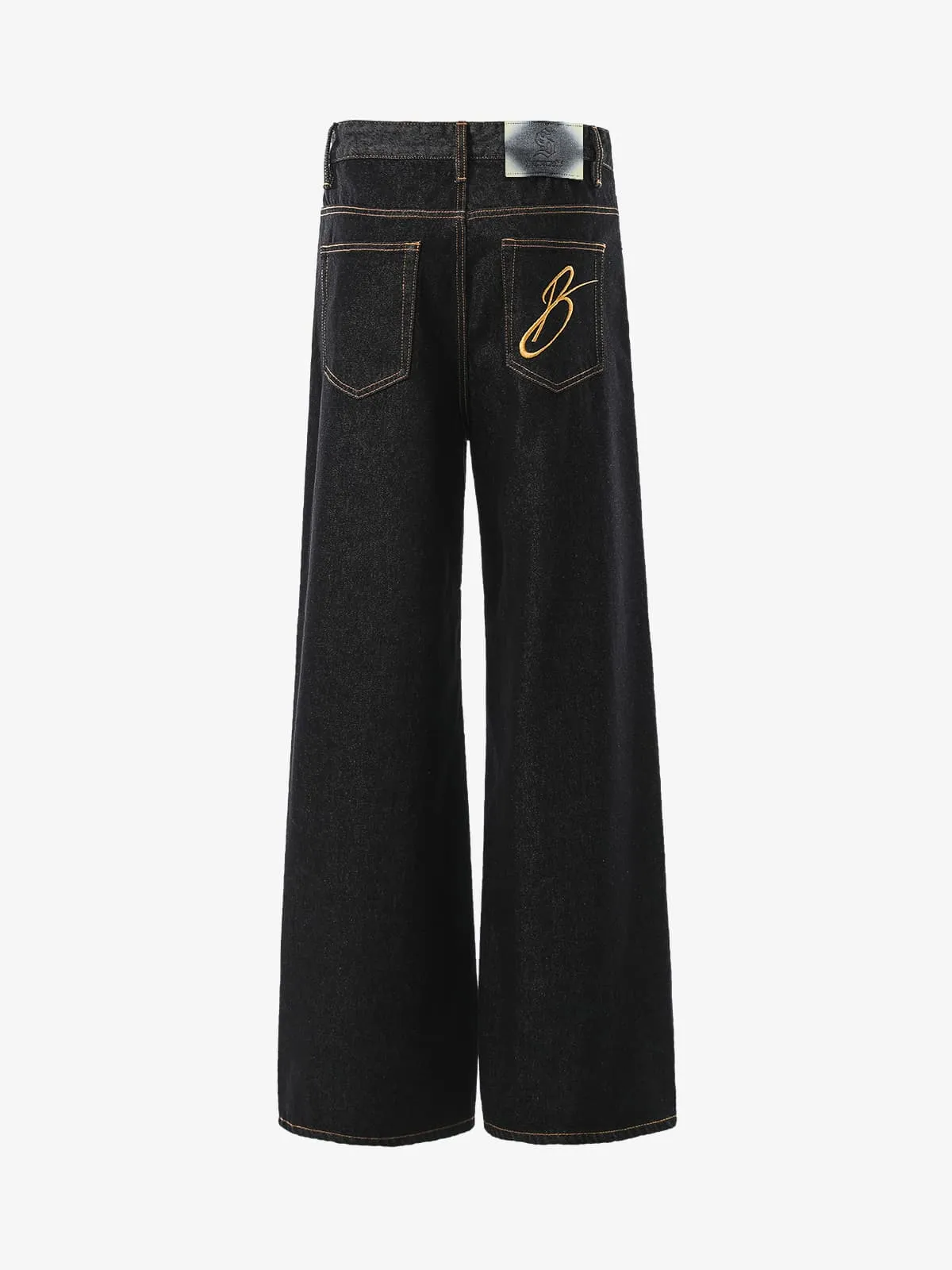 Vintage Irregular Cut Scimitar Embroidered Jeans sold by Thesupermade product image thumbnail 3