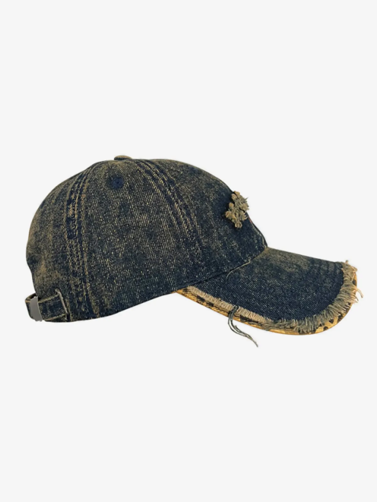 Street Washed Distressed Letter Embroidered Baseball Cap sold by Thesupermade product image thumbnail 5