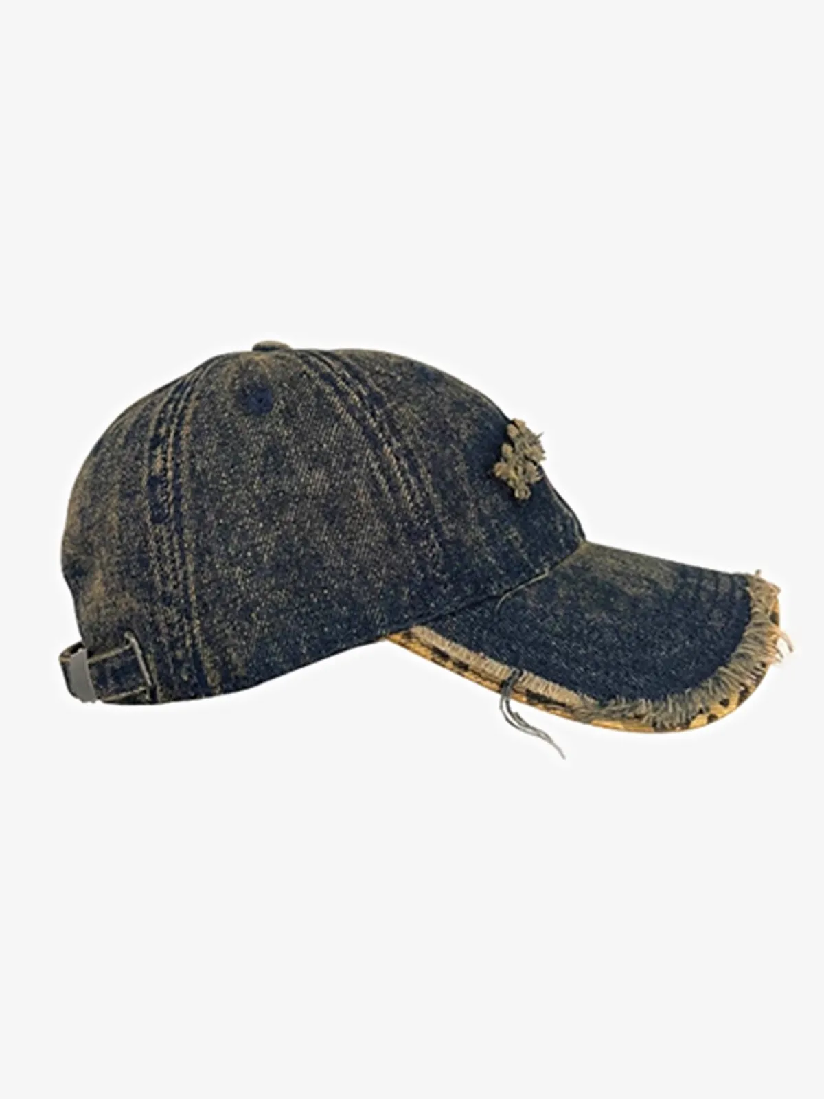 Street Washed Distressed Letter Embroidered Baseball Cap sold by Thesupermade product image thumbnail 4