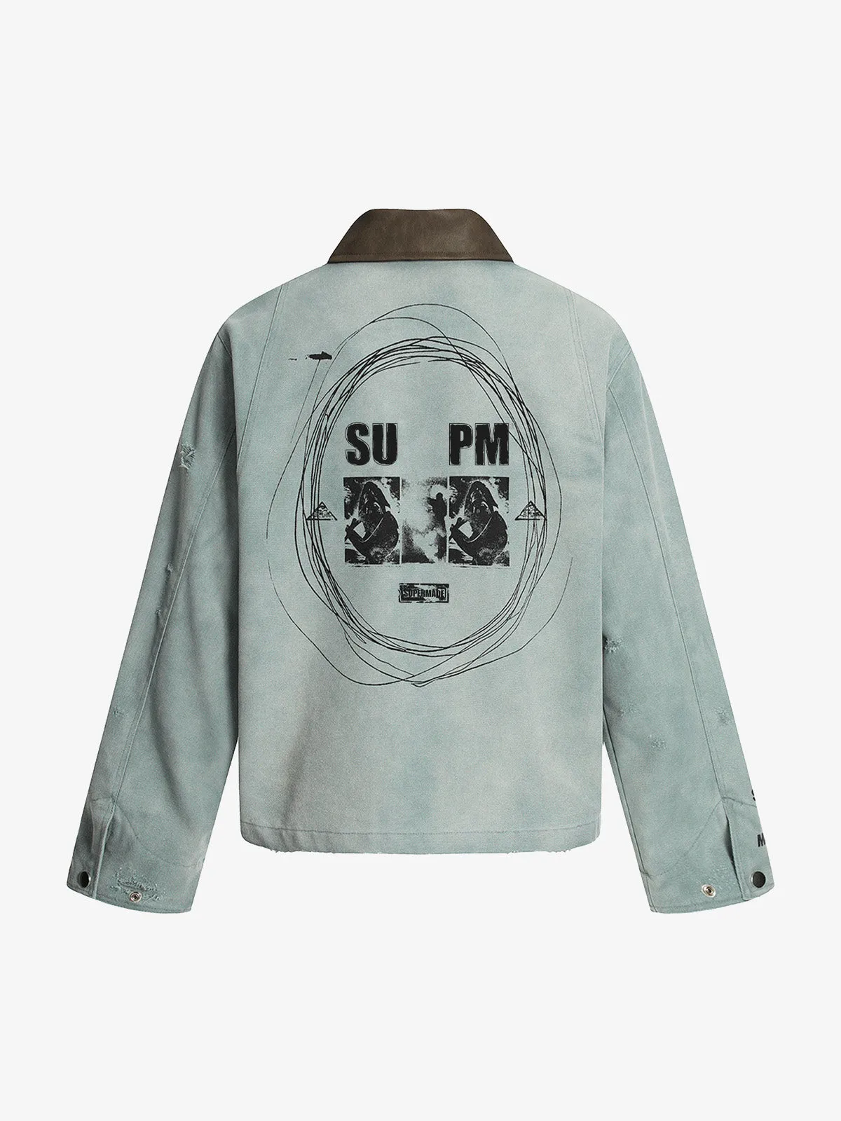 Vintage Washed Distressed Barn Work Jacket - 2582 sold by Thesupermade product image thumbnail 2