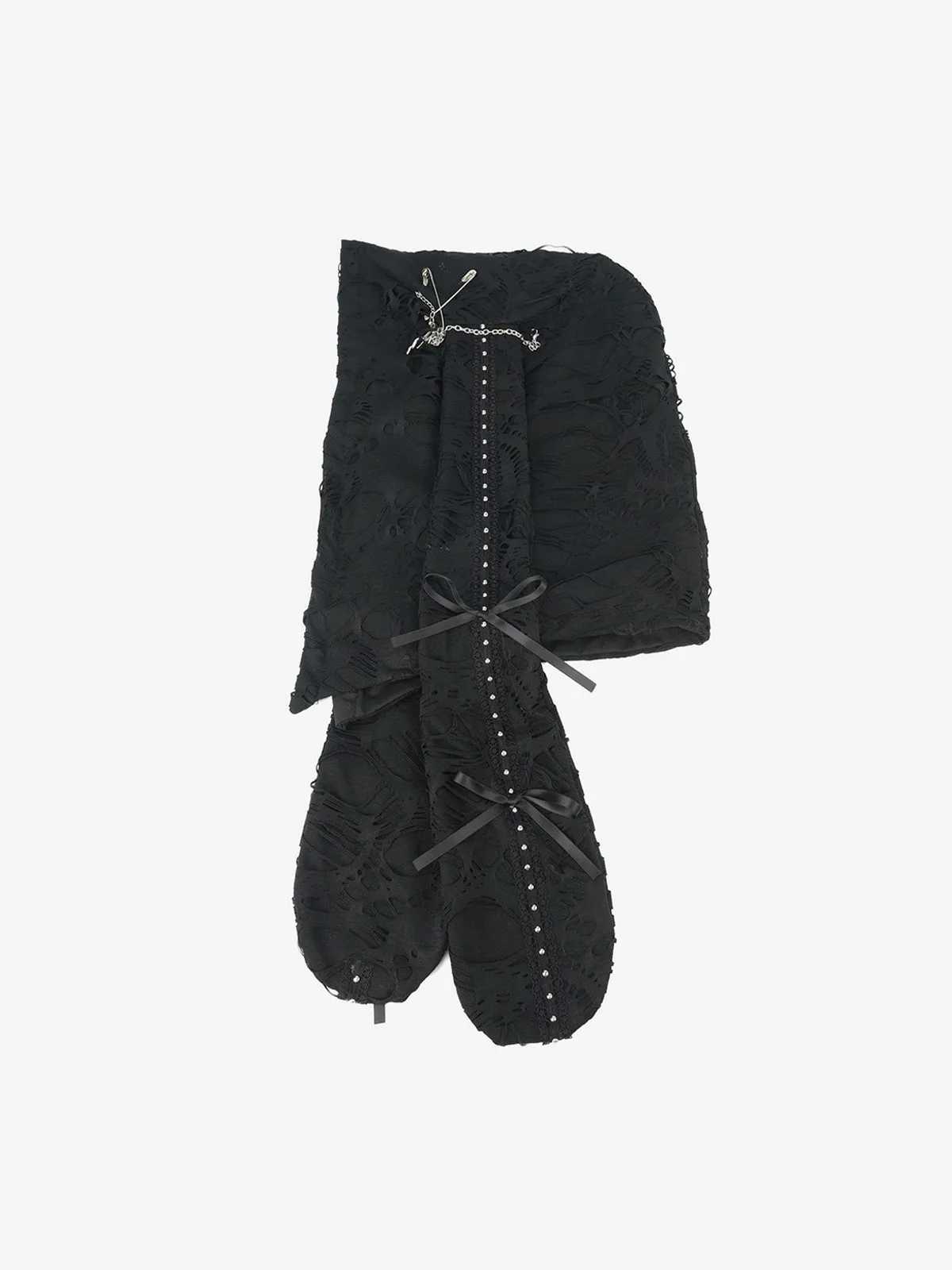 Punk Gothic Lace-Up Bow Earflap Trapper Hat sold by Thesupermade product image thumbnail 5