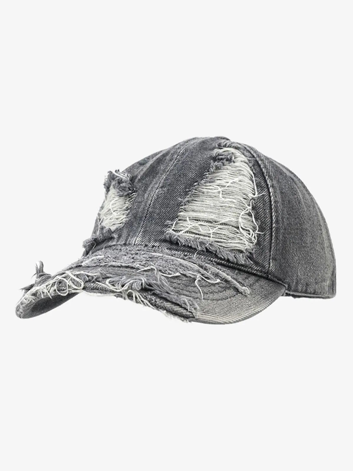Retro Distressed Street Denim Baseball Cap sold by Thesupermade product image thumbnail 4