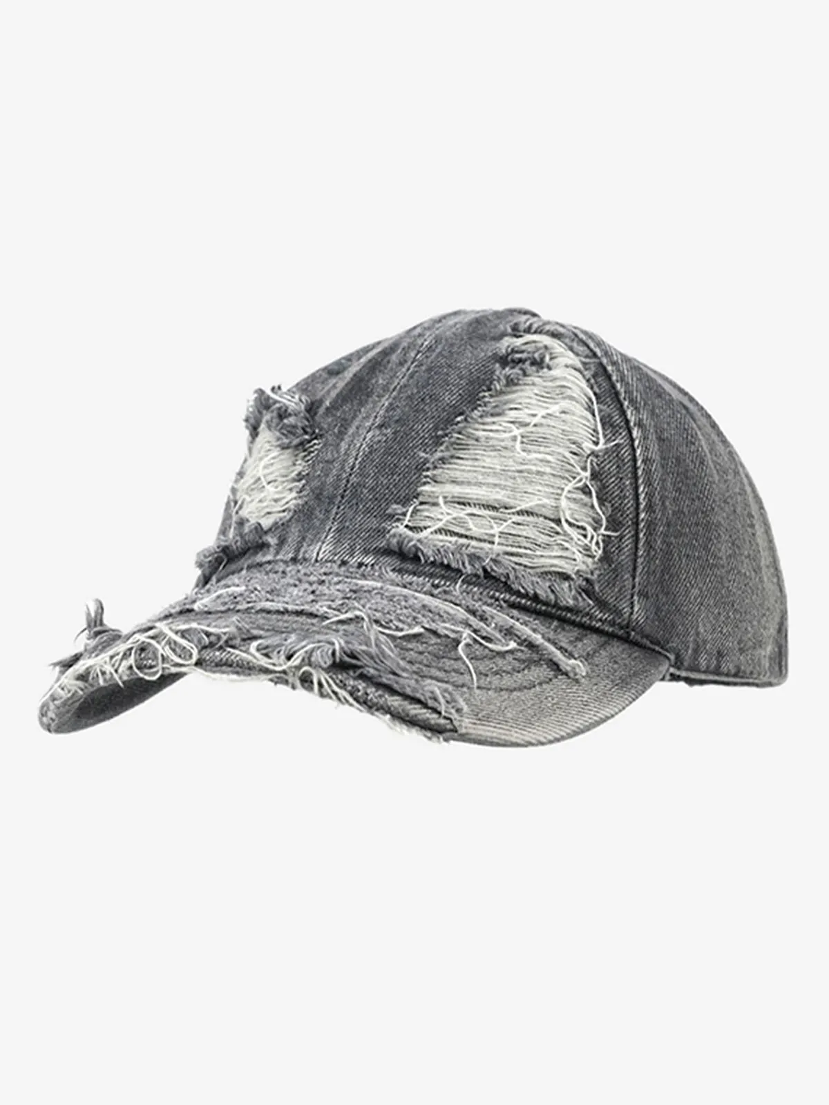 Retro Distressed Street Denim Baseball Cap sold by Thesupermade product image thumbnail 2