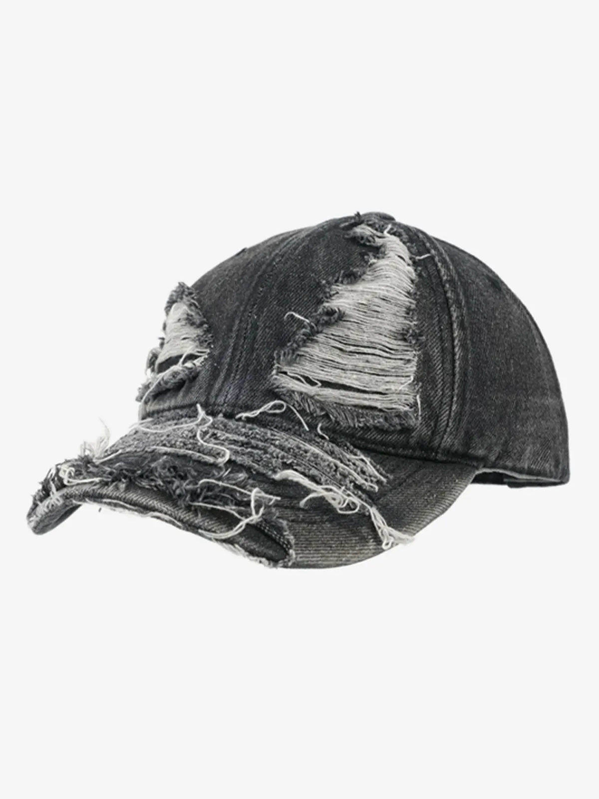 Retro Distressed Street Denim Baseball Cap sold by Thesupermade product image thumbnail 3