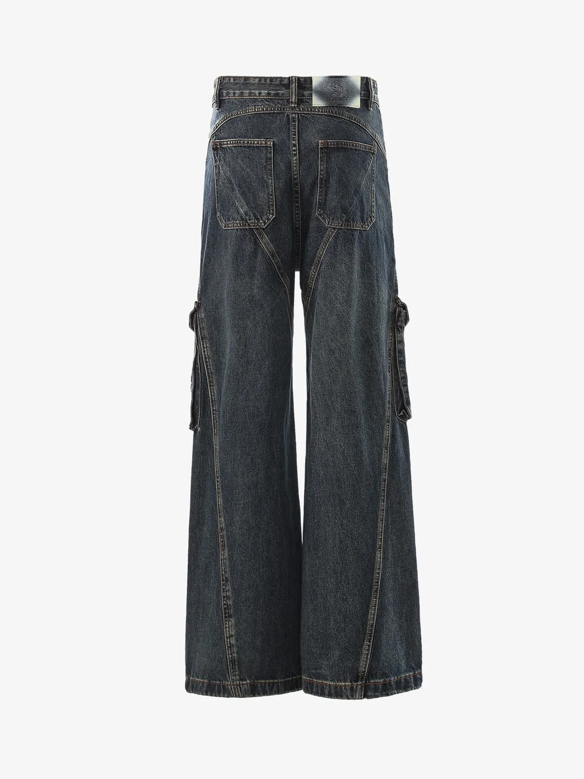 Vintage Distressed Patchwork Deconstructed Barrel Jeans sold by Thesupermade product image thumbnail 2