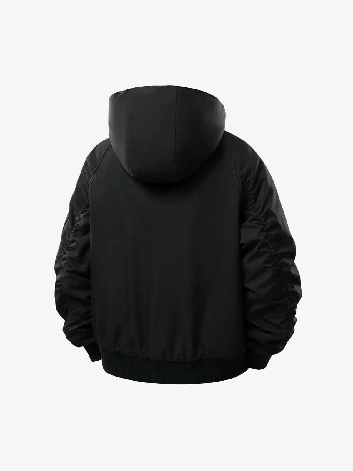 Retro Contrast Fur Collar Quilted Cotton Bomber Jacket sold by Thesupermade product image thumbnail 4