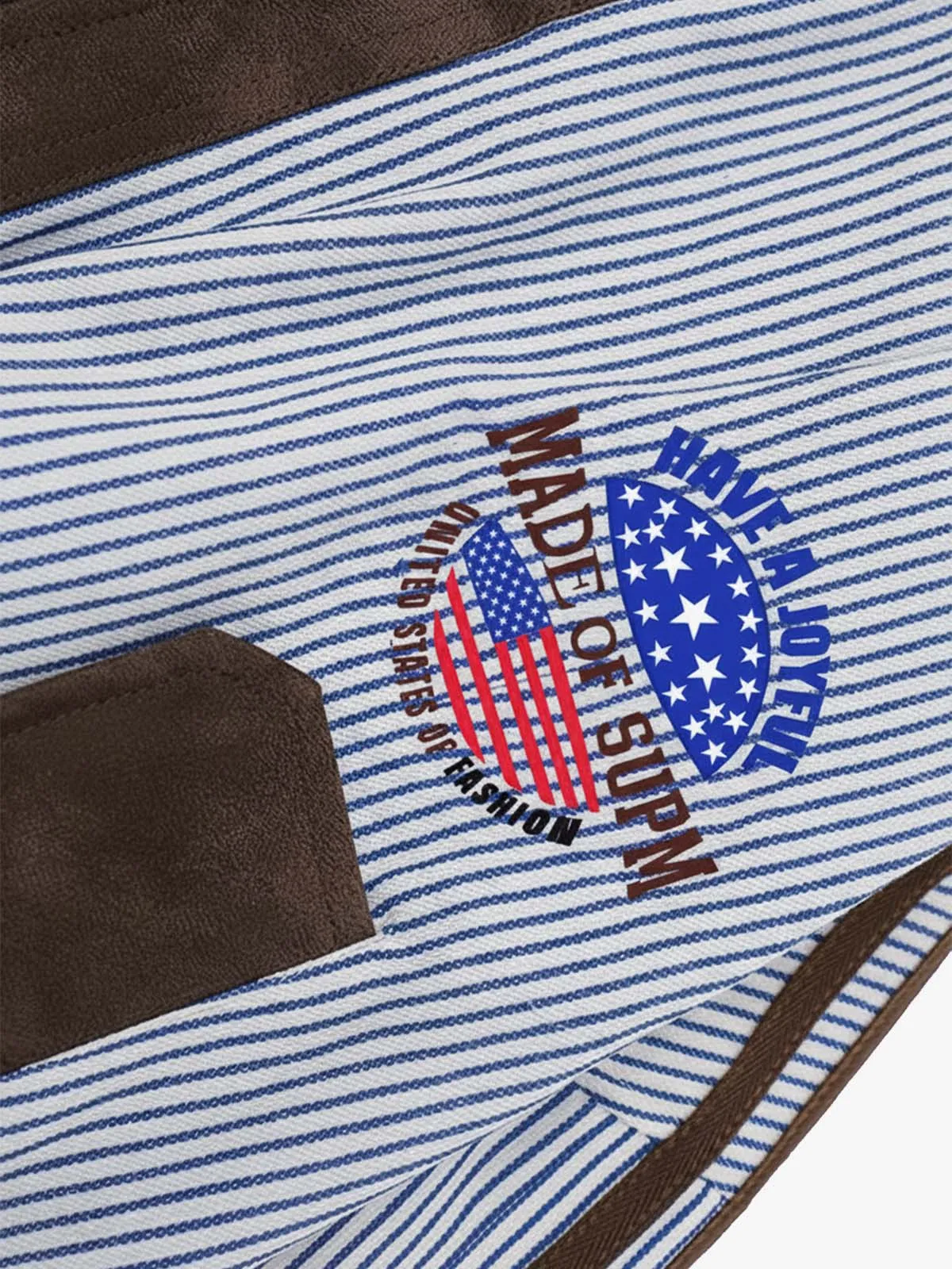 Retro Badge Embroidery Contrast Cropped Jacket sold by Thesupermade product image thumbnail 4