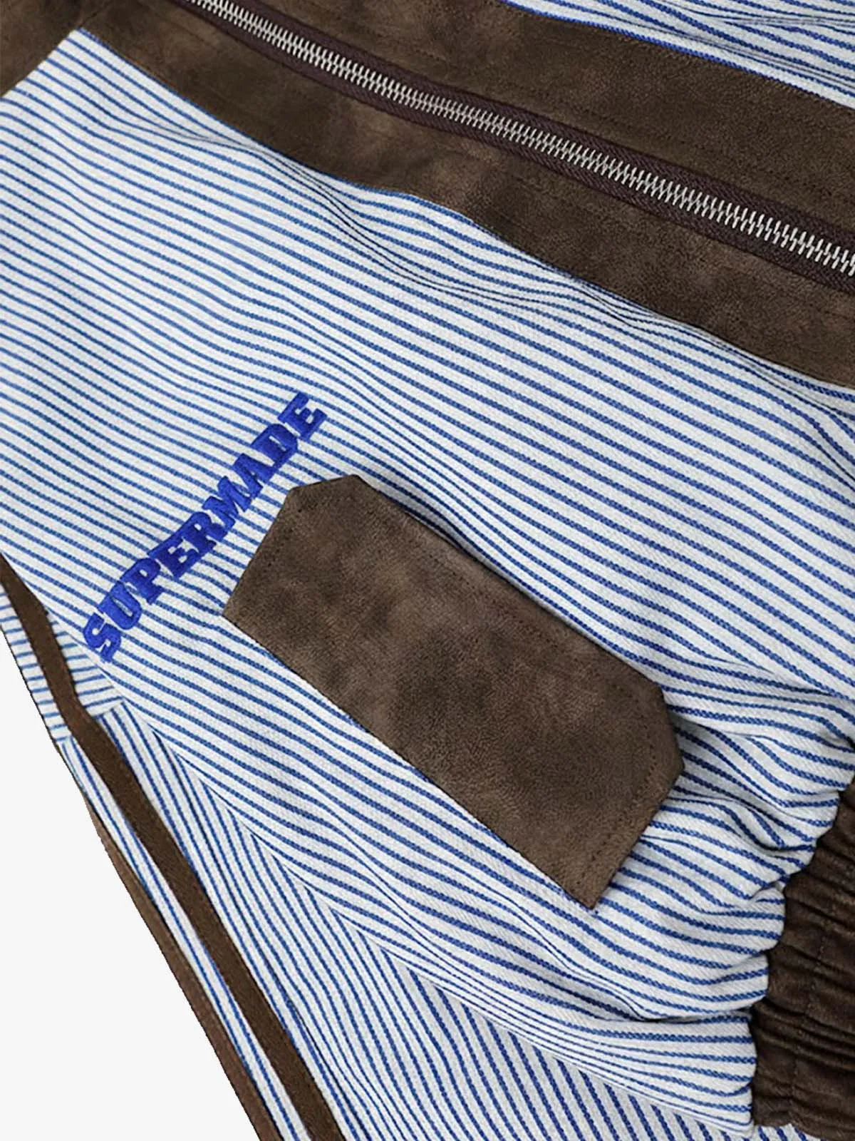 Retro Badge Embroidery Contrast Cropped Jacket sold by Thesupermade product image thumbnail 5