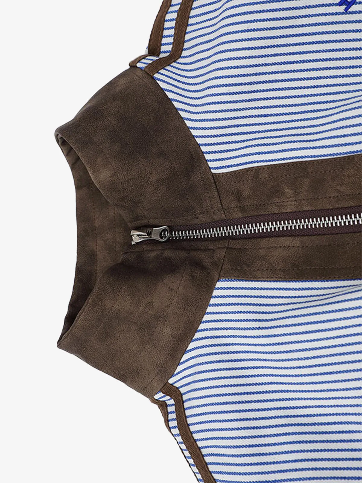 Retro Badge Embroidery Contrast Cropped Jacket sold by Thesupermade product image thumbnail 3