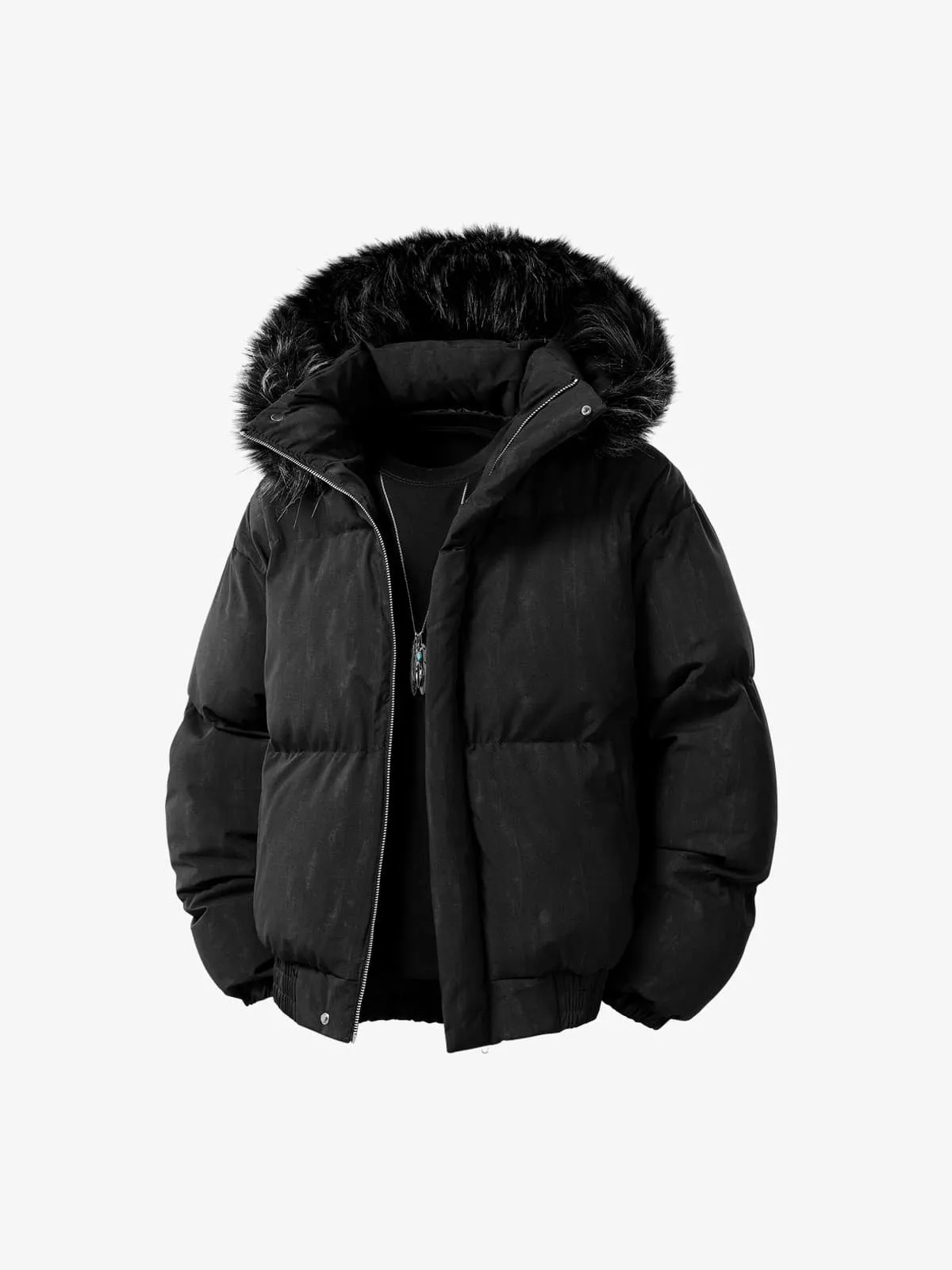 Vintage Fur Collar Hooded Cotton Jacket sold by Thesupermade