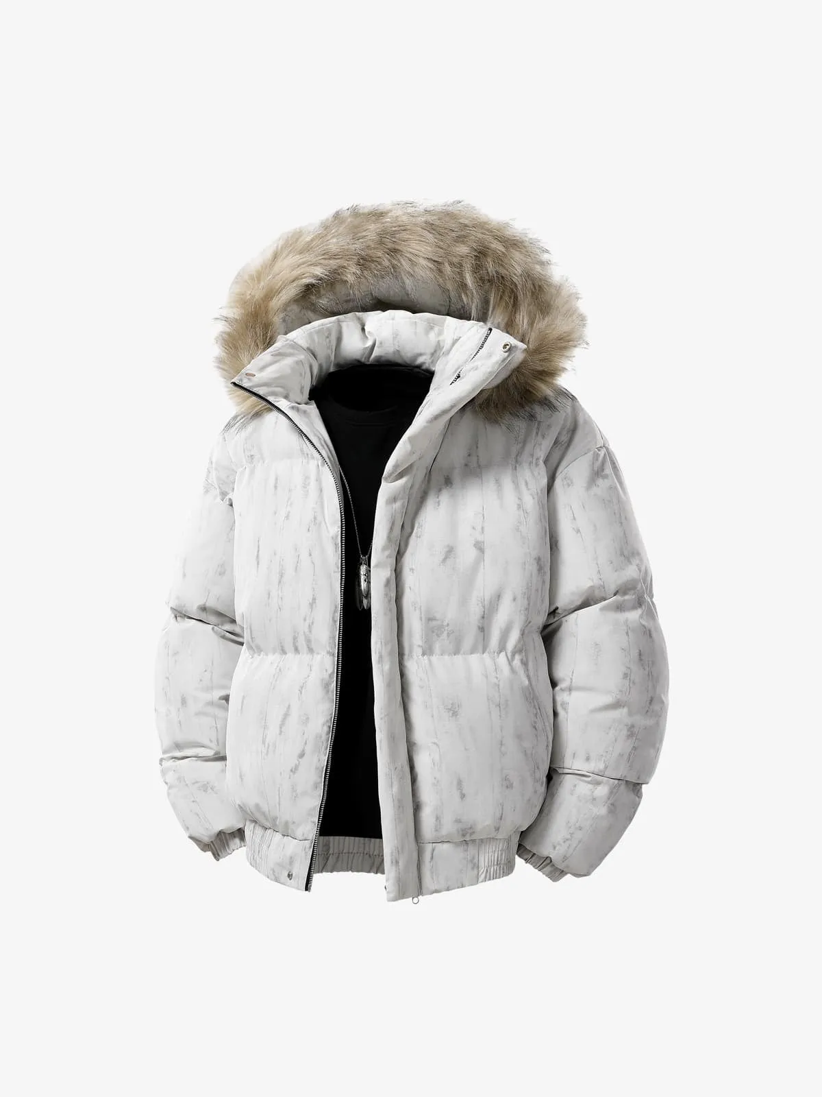 Vintage Fur Collar Hooded Cotton Jacket sold by Thesupermade product image thumbnail 2